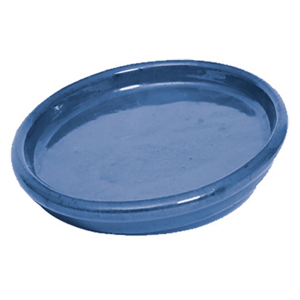 Glazed Chiswick Blue Pot Saucer - 36cm