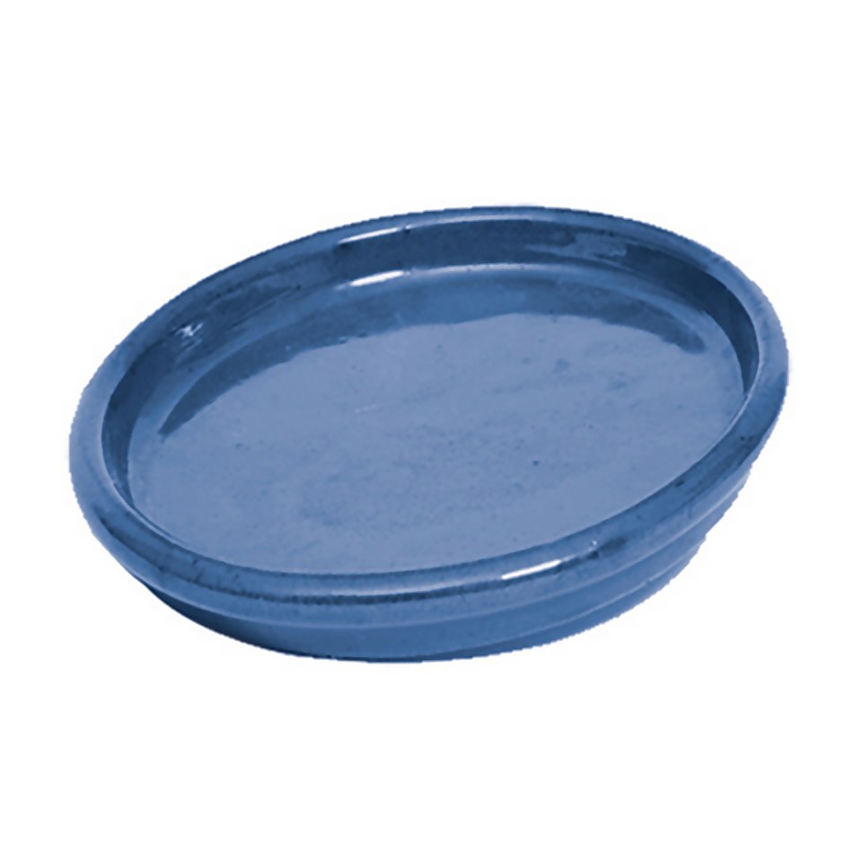 Glazed Chiswick Blue Pot Saucer - 28cm