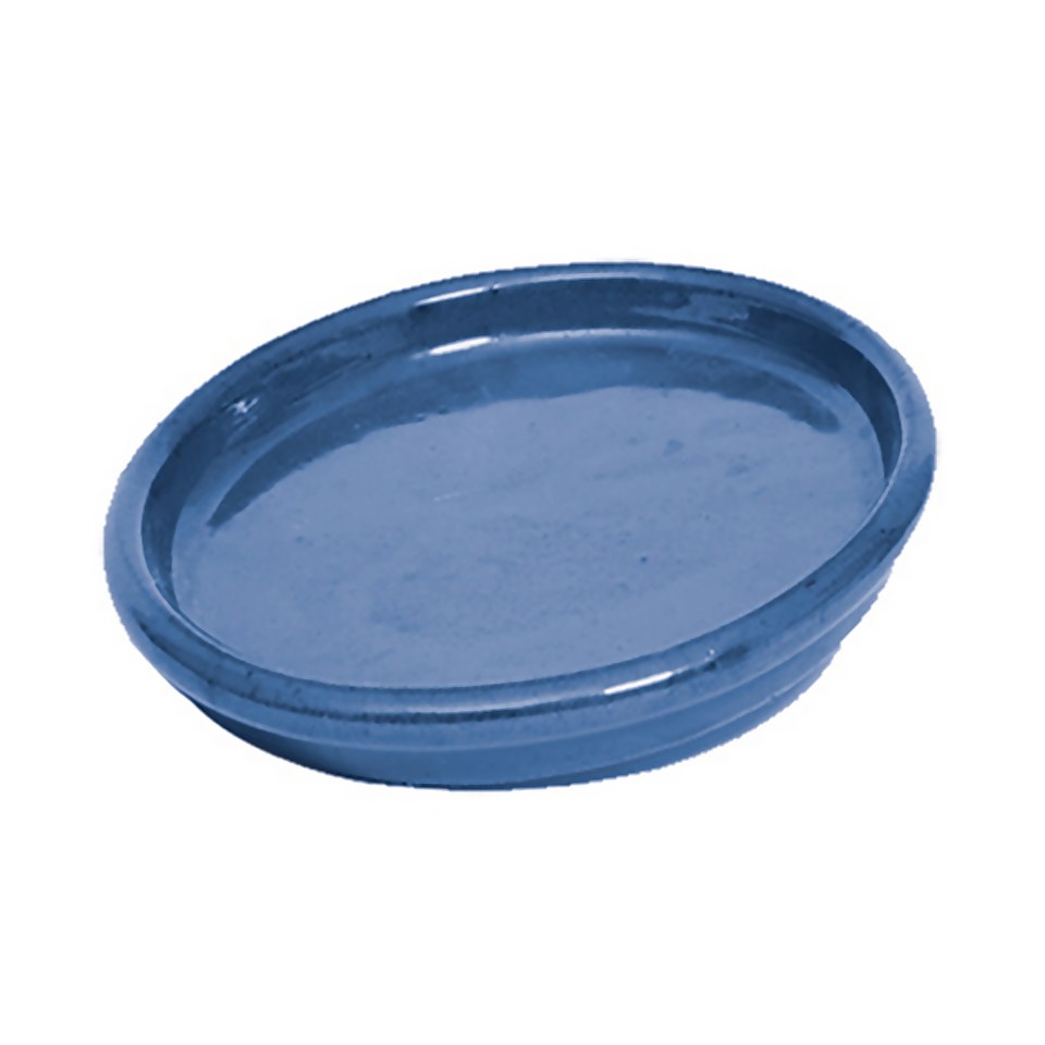Glazed Chiswick Blue Pot Saucer - 25cm