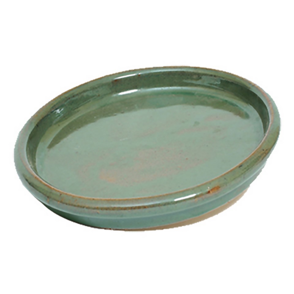 Glazed Chiswick Green Pot Saucer - 36cm