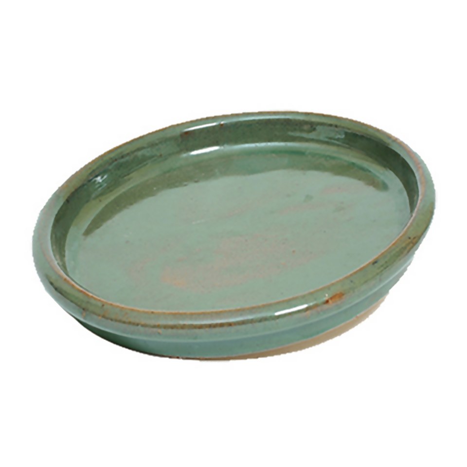 Glazed Chiswick Green Pot Saucer - 28cm