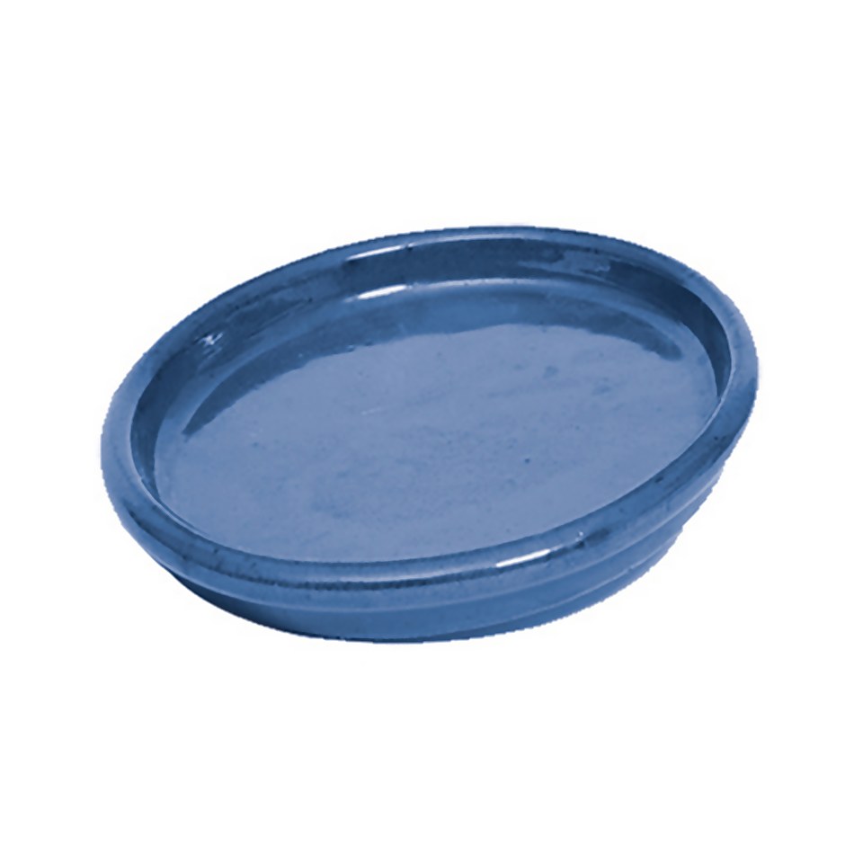 Glazed Chiswick Blue Pot Saucer - 22cm