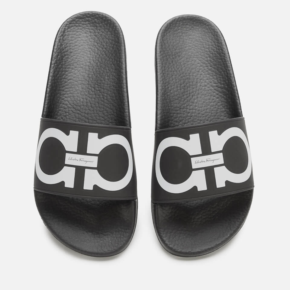 Salvatore Ferragamo Women s Groovy Slide Sandals Black Coggles