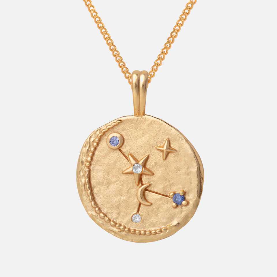 Astrid & Miyu Women's Zodiac Cancer Pendant Necklace - Gold