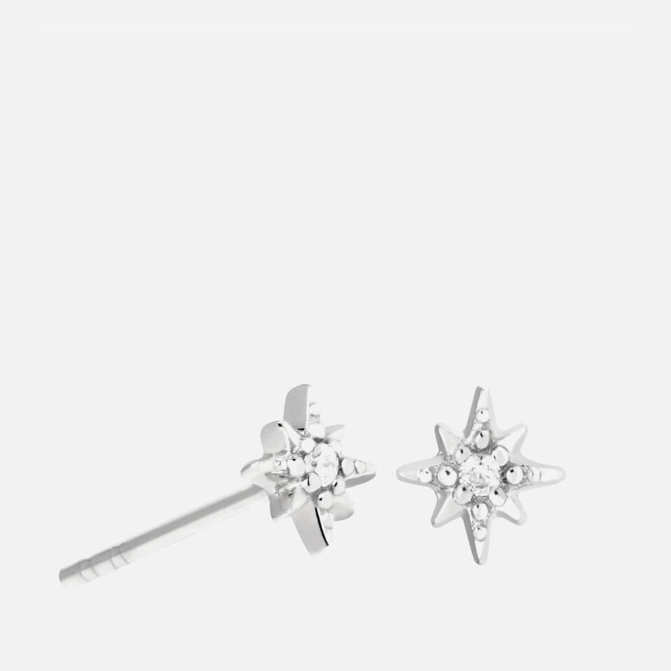 Astrid & Miyu Women's Twilight Star Studs Earrings - Silver