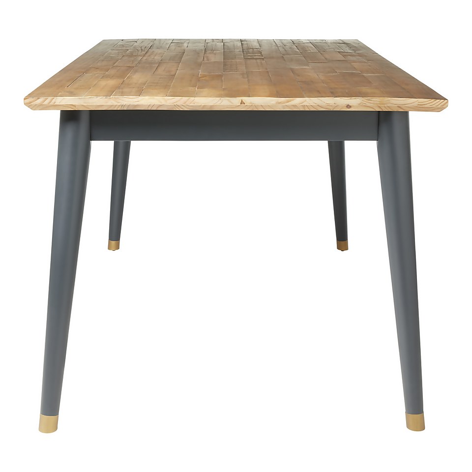 Franklin Dining Table and 2 Benches Homebase