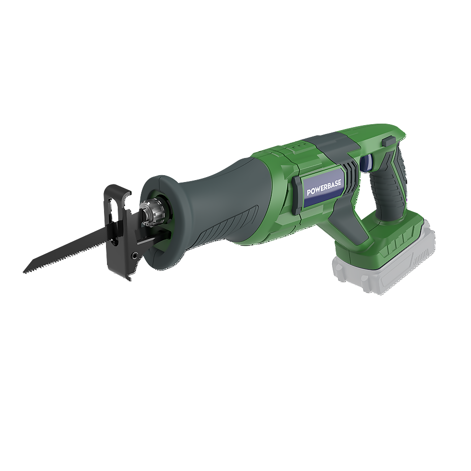 Powerbase 20V Li ion Cordless Reciprocating Saw battery not included Homebase