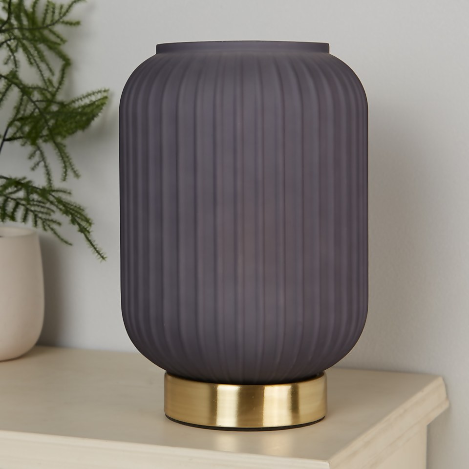 Pearl Frosted Table Lamp - Navy