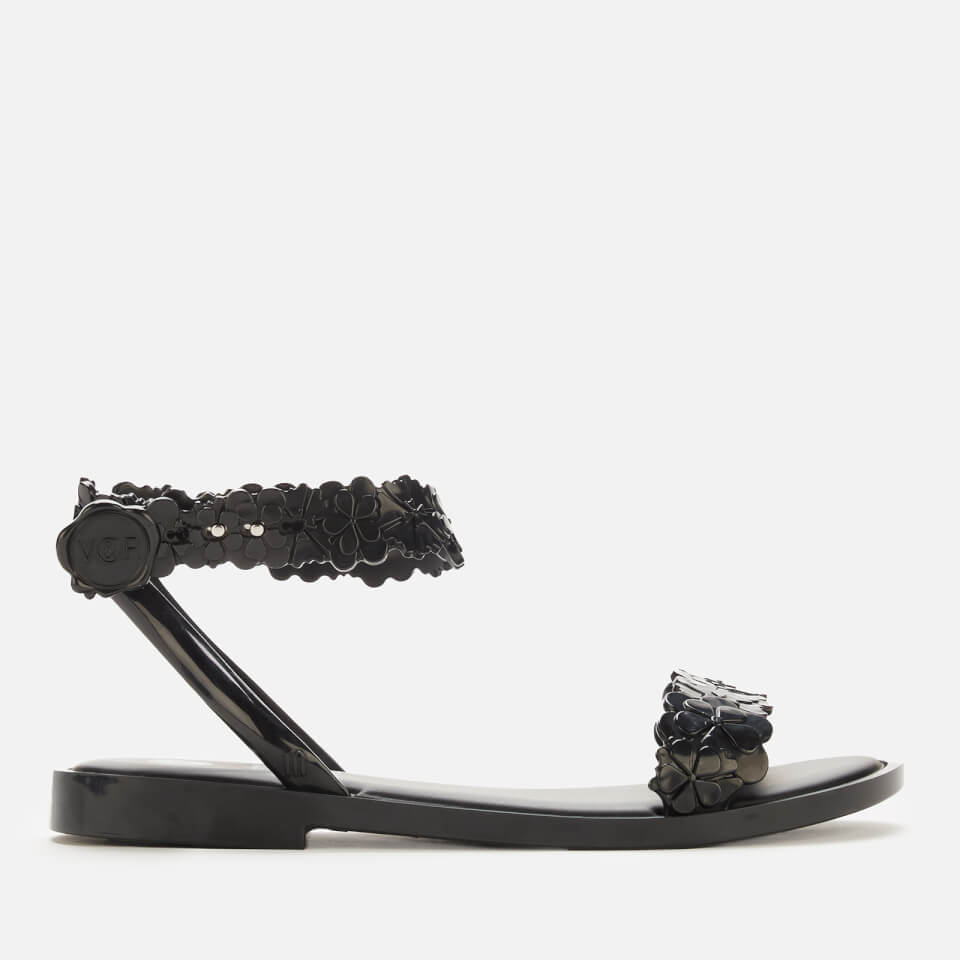 Melissa X Viktor and Rolf Women's Blossom Wave Sandals - Black - UK 7