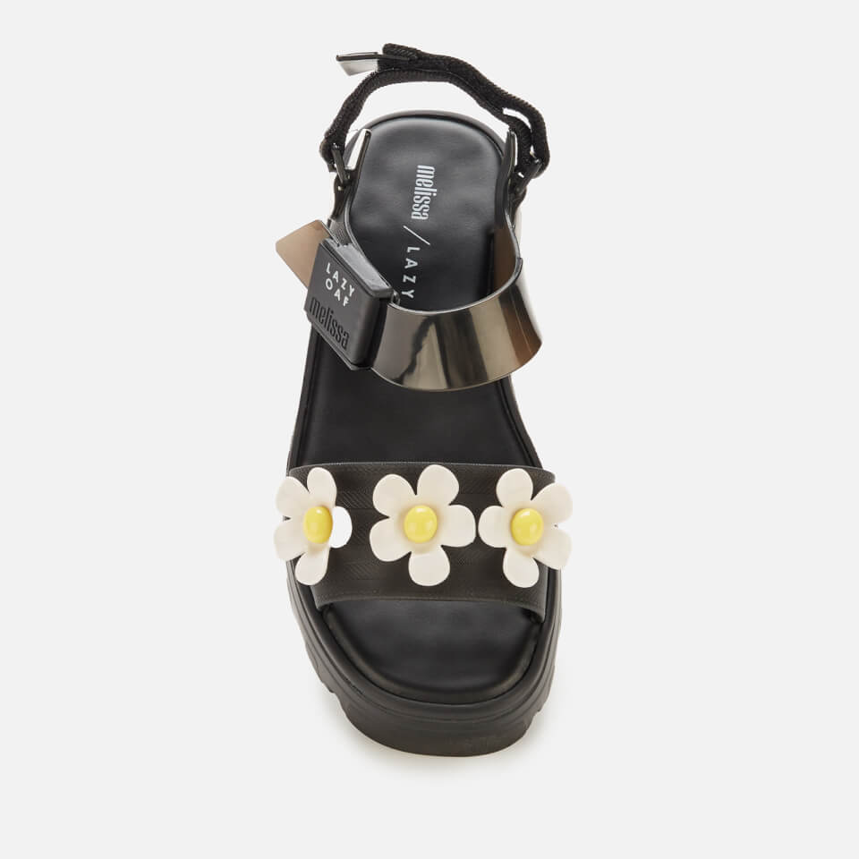Melissa X Lazy Oaf Women's Kick Off Sandals - Black Bloom | Worldwide Delivery | Allsole