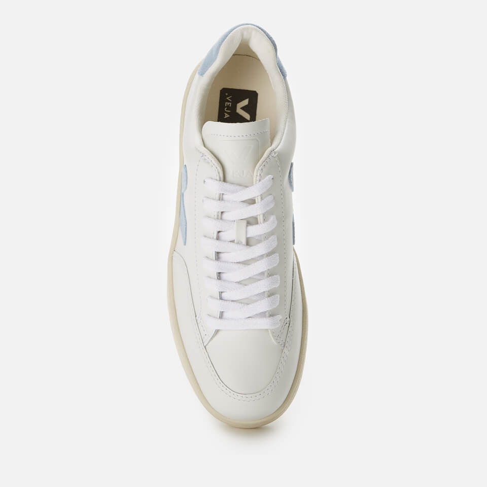 Veja Women's V-12 Leather Trainers - Extra White/Steel