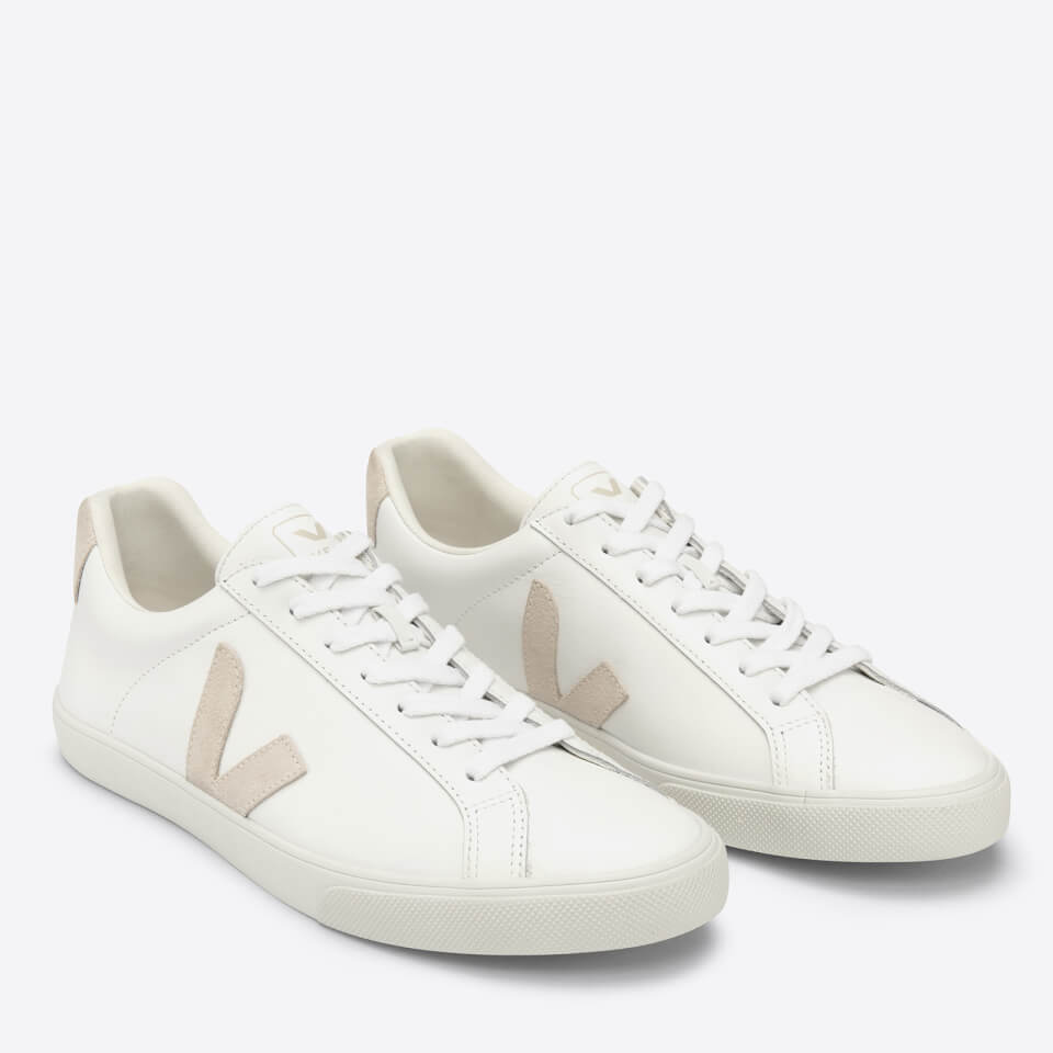 Veja Women's Esplar Leather Low Top Trainers - Extra White/Sable