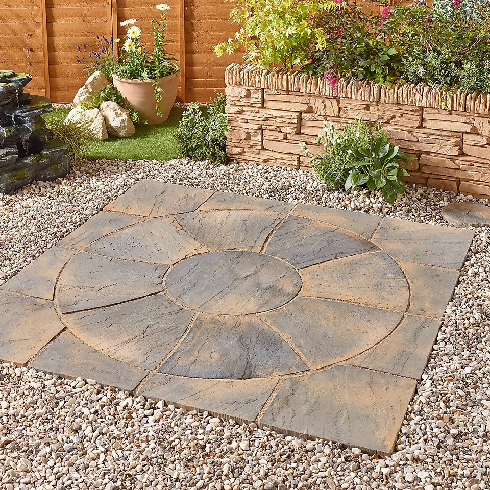 Stylish Stone Chantry Squaring Off Paving Kit 1.5m Antique Homebase