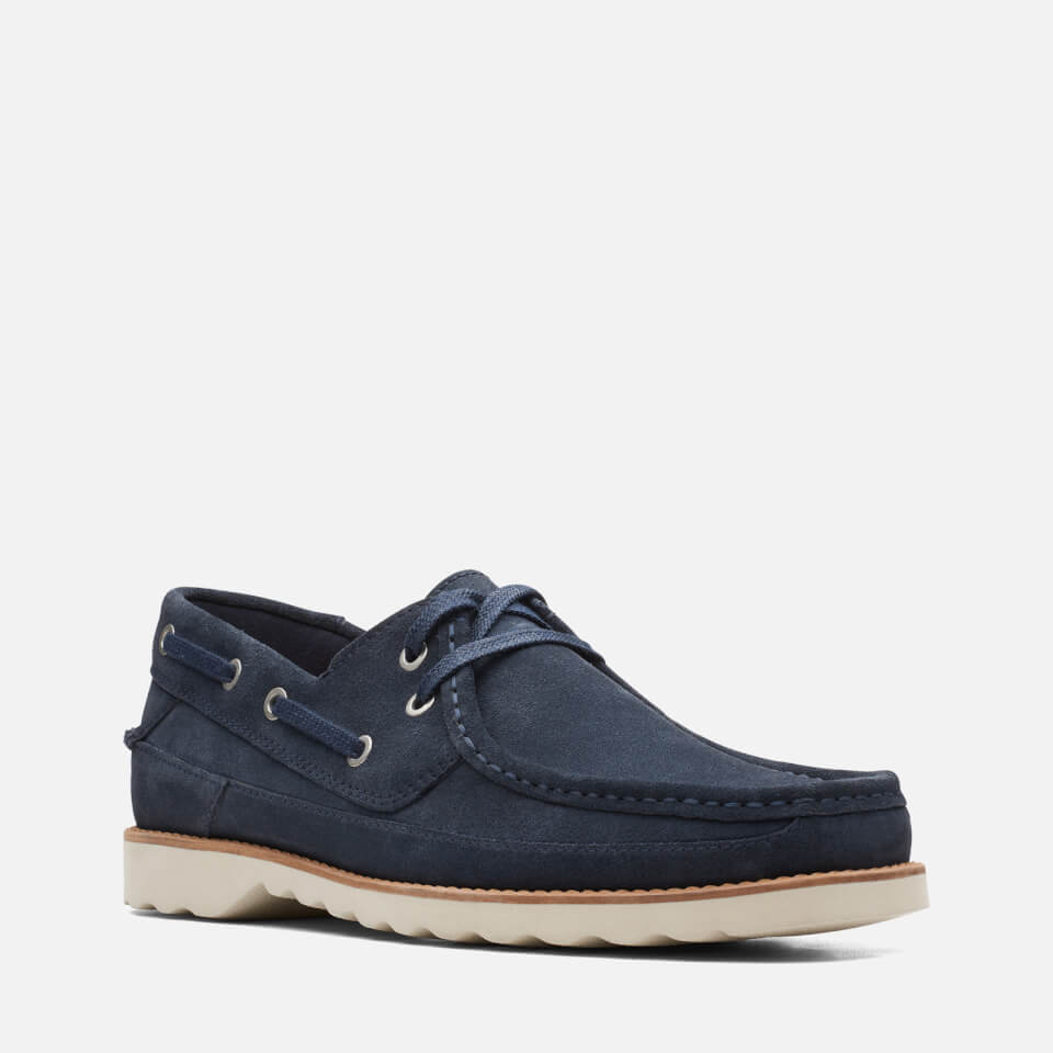 Clarks Men's Durleigh Sail Suede Boat Shoes - Navy | Worldwide Delivery ...