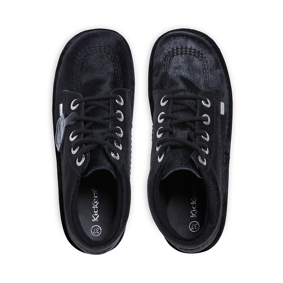 Adult Women's Kick Hi Leather Stack Black