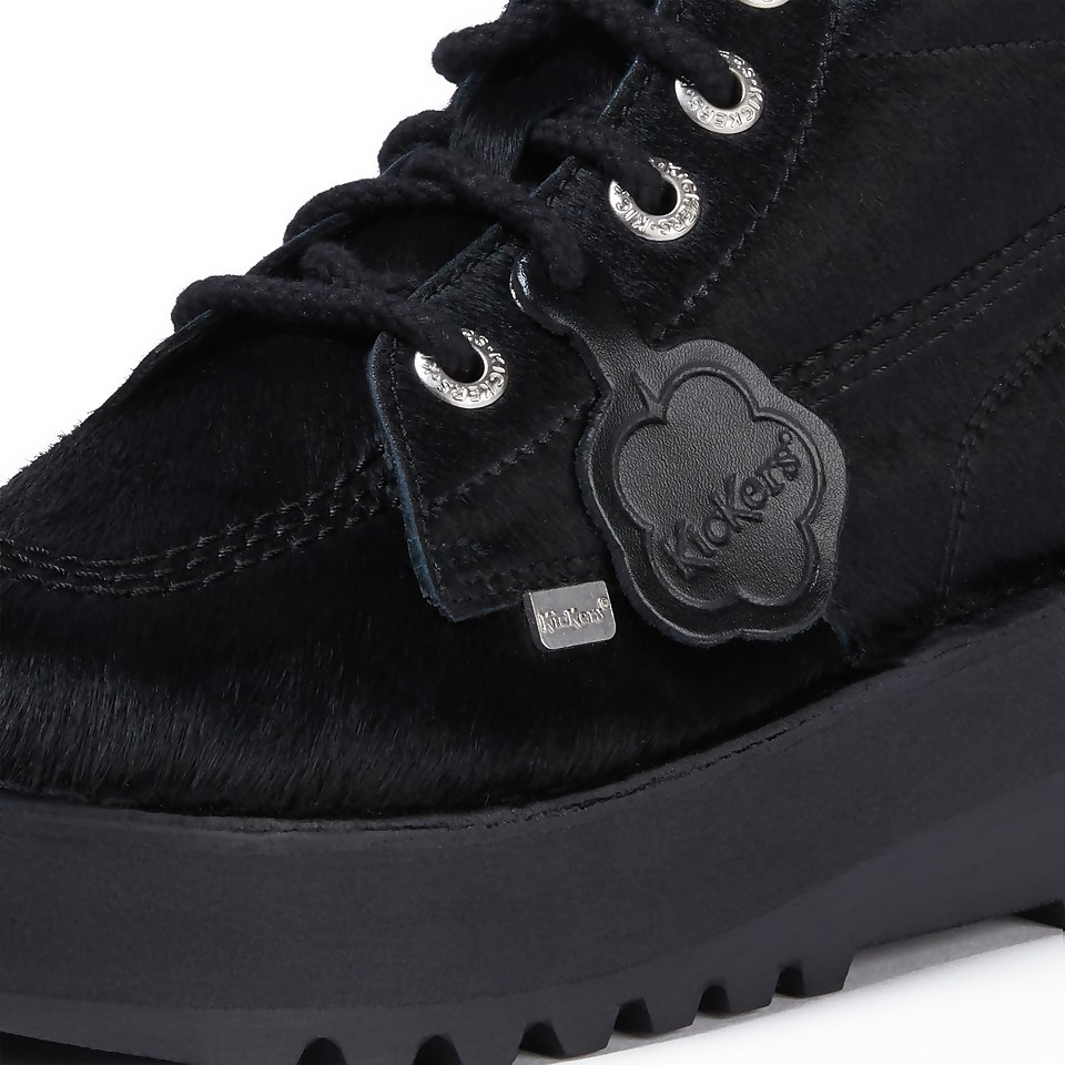 Adult Women's Kick Hi Leather Stack Black