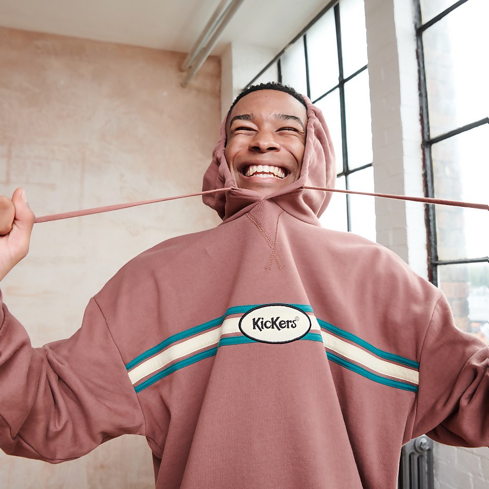 Men's Brown hoodie with chest stripes Brown