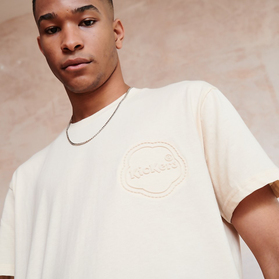 Men's Beige t-shirt with embossed logo Beige