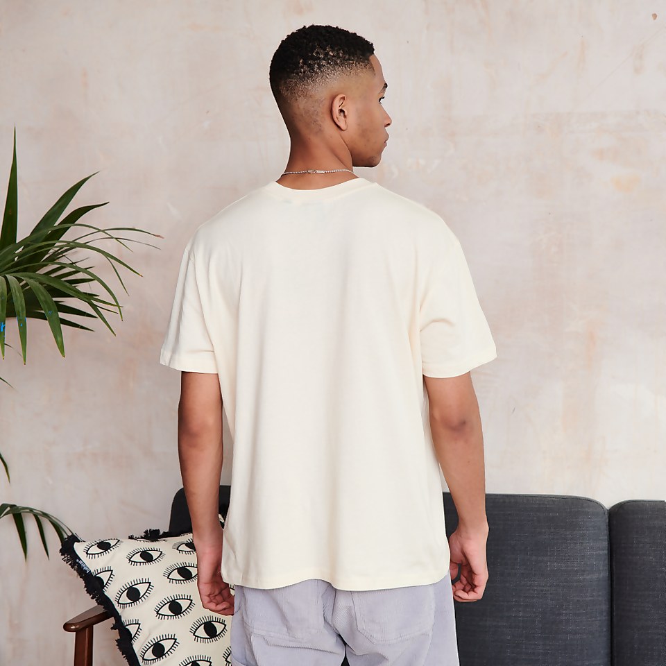 Men's Beige t-shirt with embossed logo Beige
