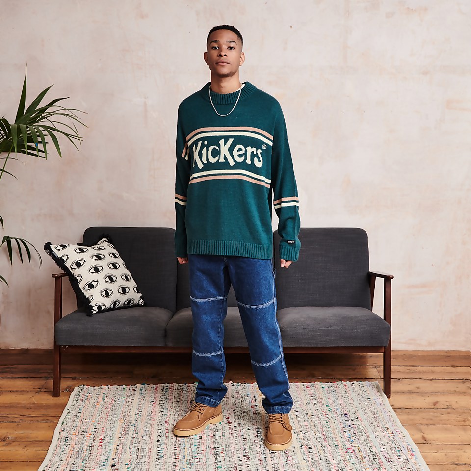 Men's Denim Panel Drill Pant Blue