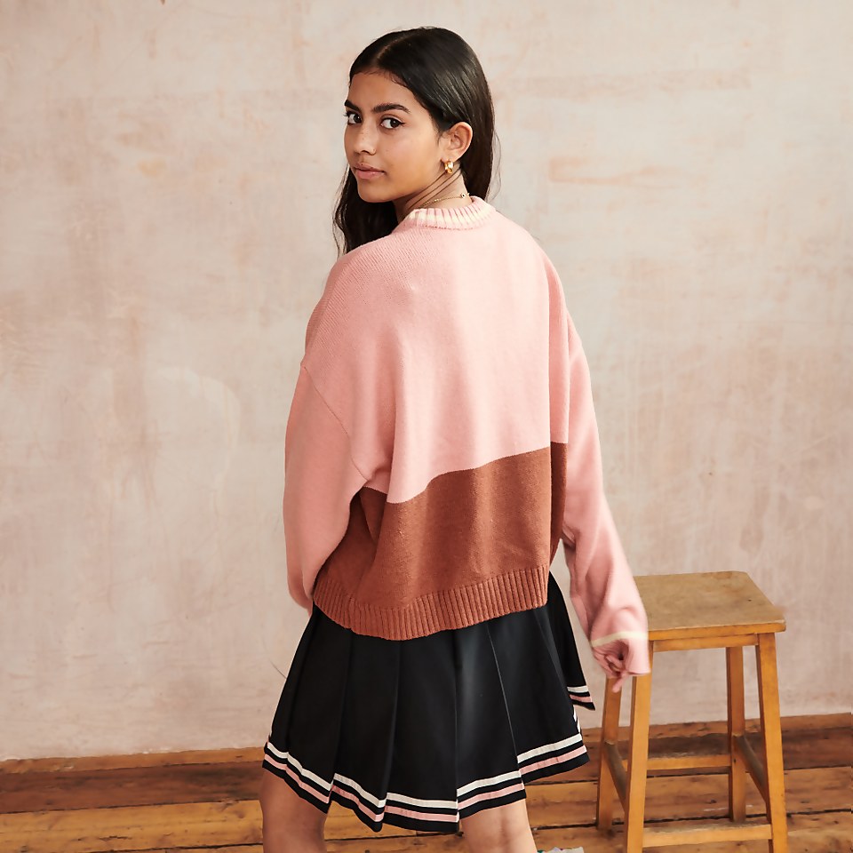 Women's Knit Logo Jumper Dusty Pink