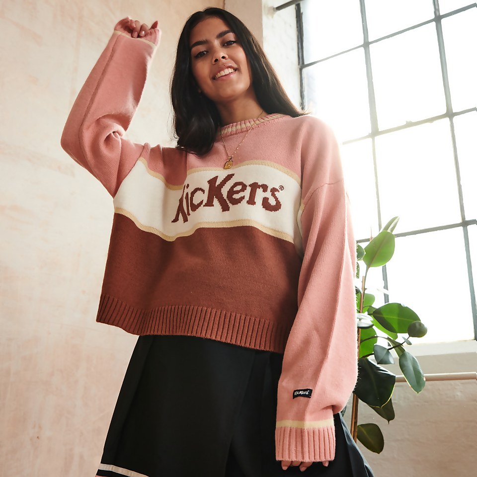 Women's Knit Logo Jumper Dusty Pink