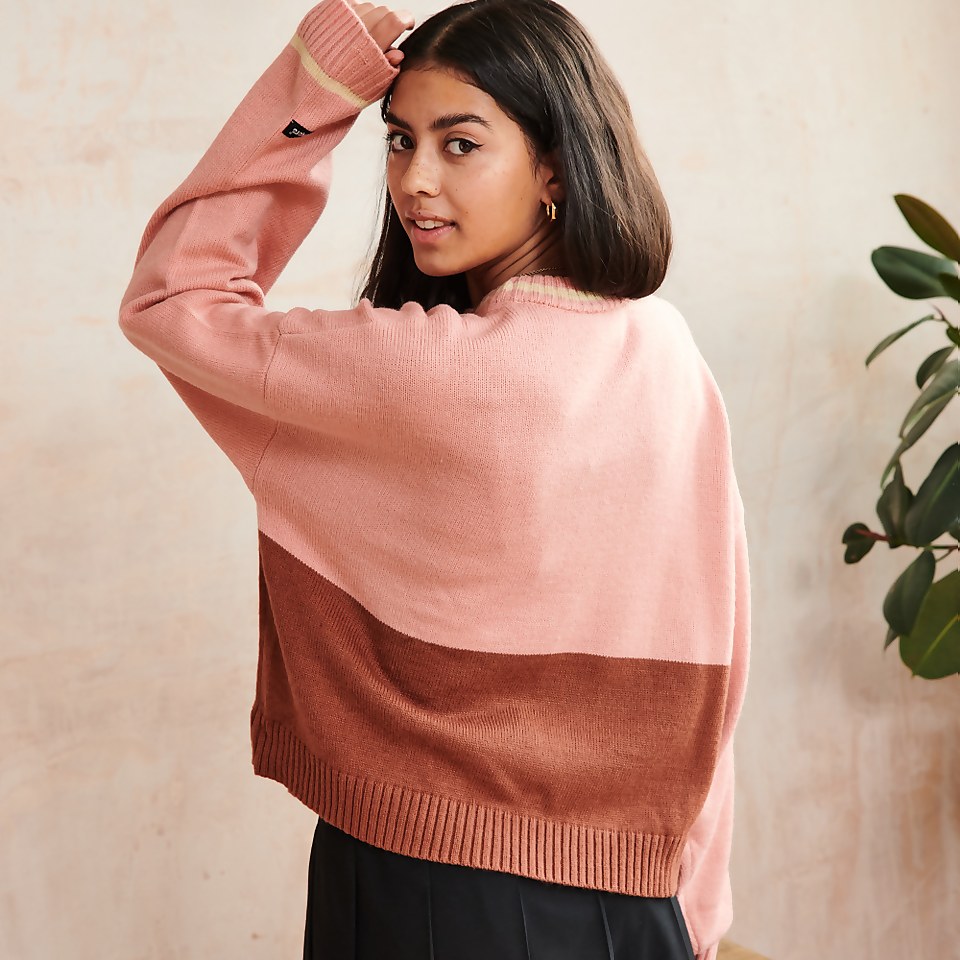 Women's Knit Logo Jumper Dusty Pink