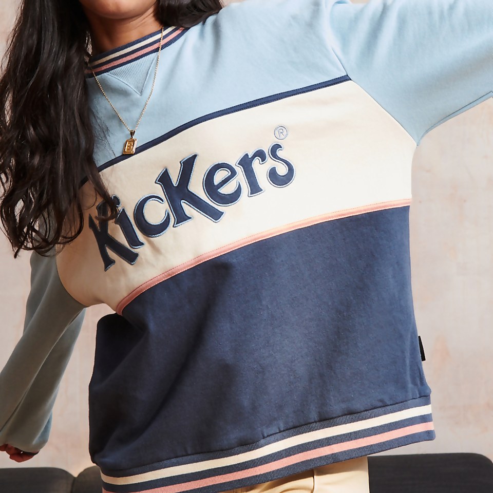 Women's Blue sweatshirt with chest logo Blue