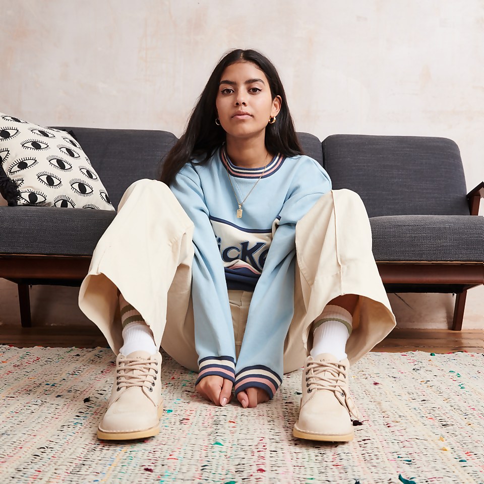 Women's Blue sweatshirt with chest logo Blue