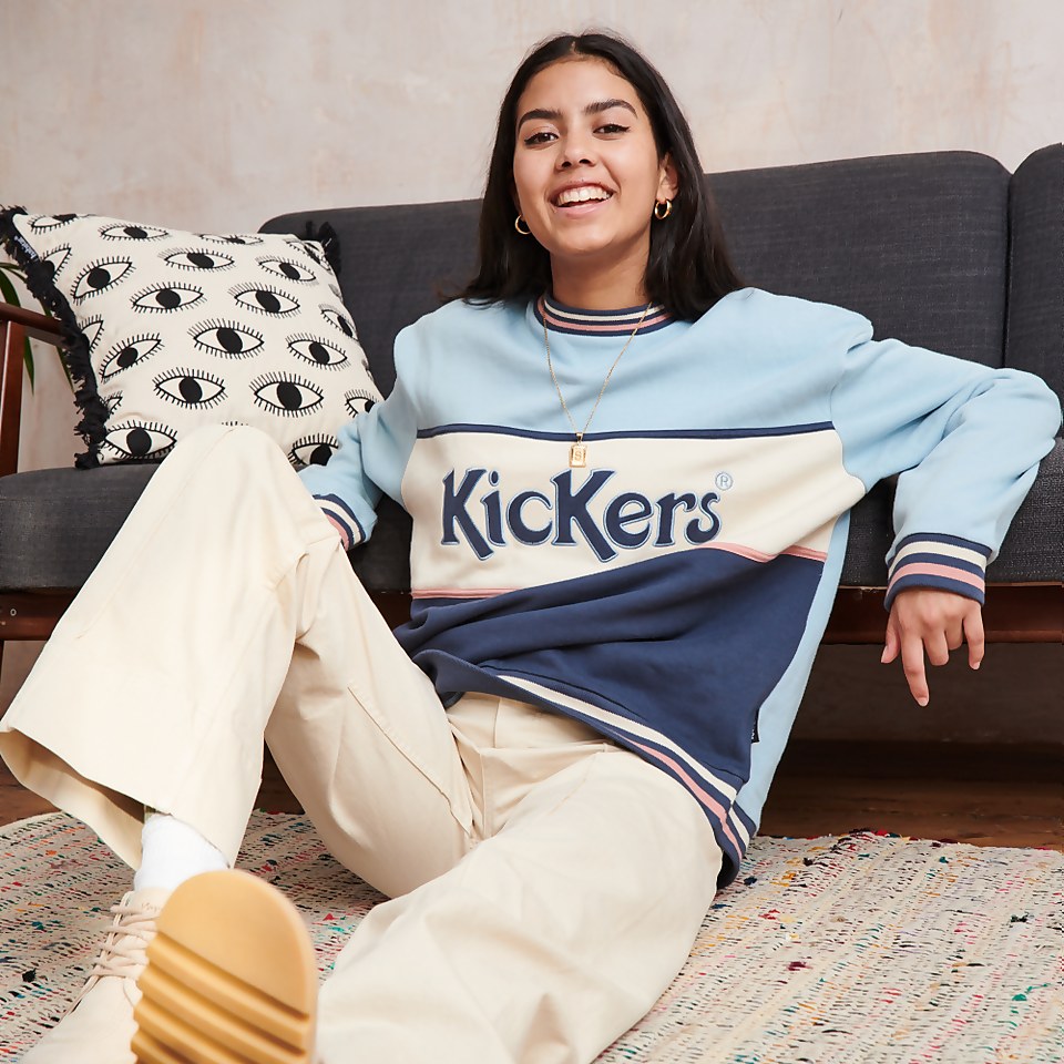 Women's Blue sweatshirt with chest logo Blue