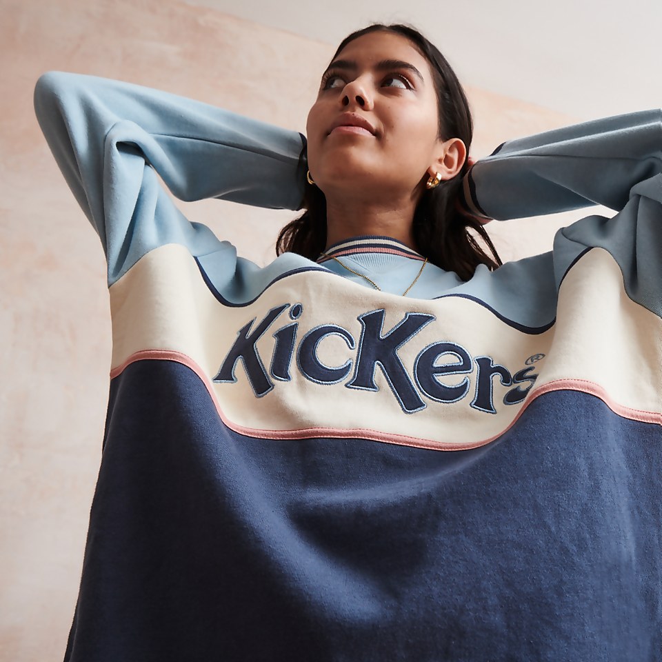 Women's Blue sweatshirt with chest logo Blue