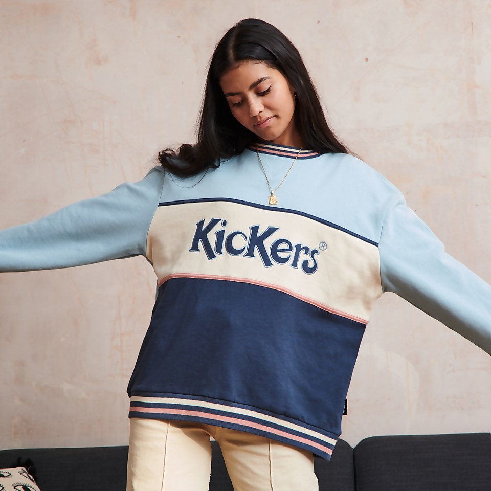 Women's Blue sweatshirt with chest logo Blue