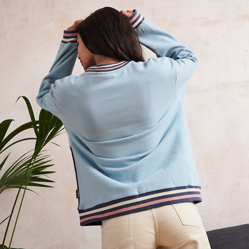 Women's Blue sweatshirt with chest logo Blue