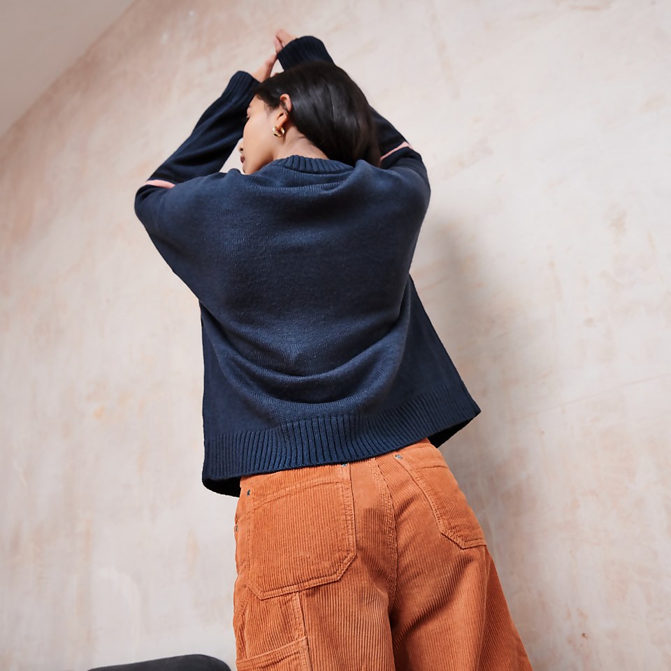 Women's Logo Knit Jumper Dark Blue