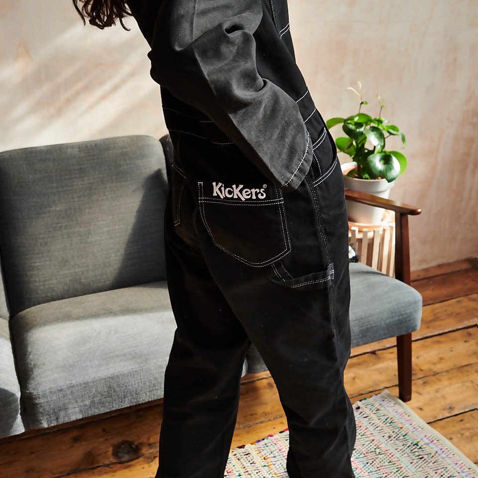 Women Utility Black Boliersuit
