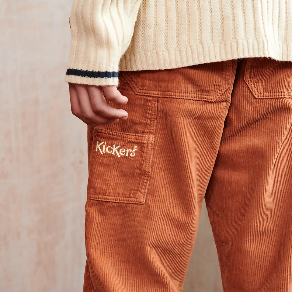 Men's Cord Pant With Logo Rust