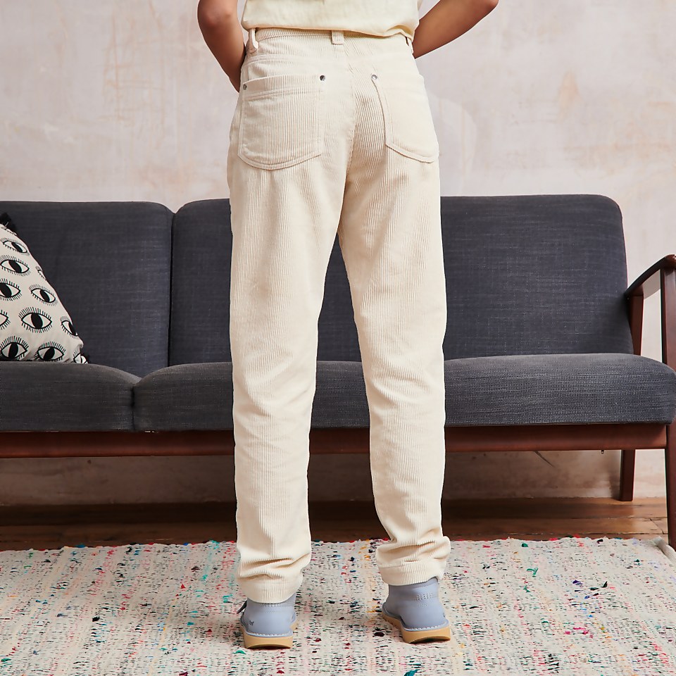 Women's Cream cord slim leg trouser co-ord Beige