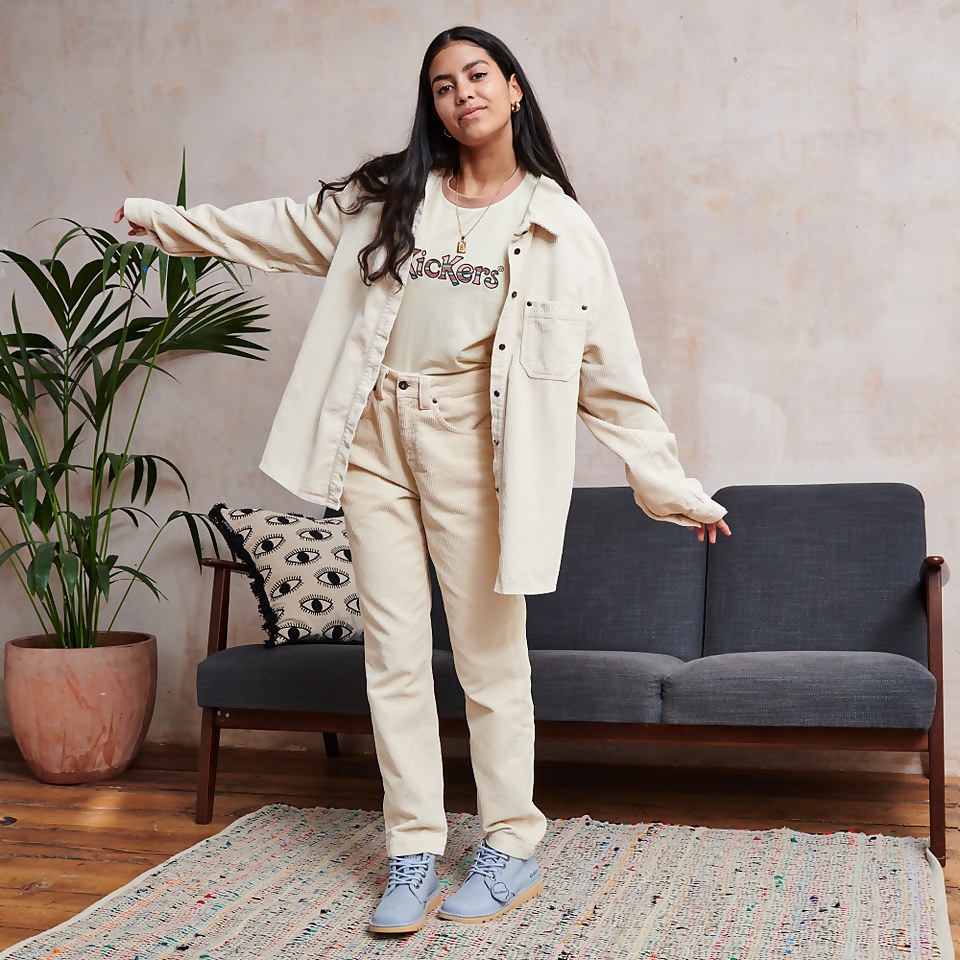 Women's Cream cord slim leg trouser co-ord Beige