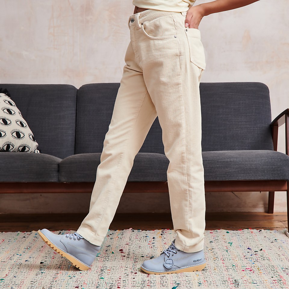 Women's Cream cord slim leg trouser co-ord Beige