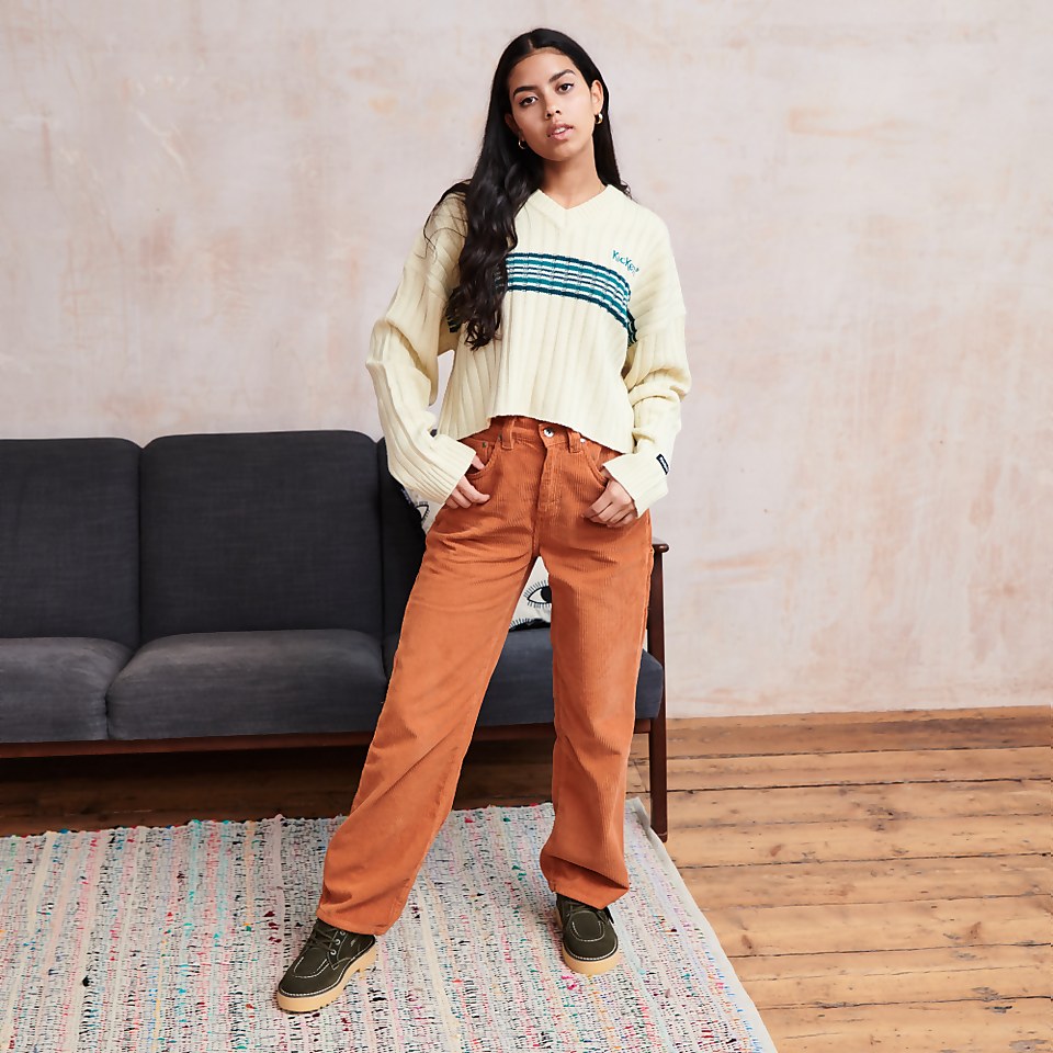 Women's Cord Carpenter Pants Rust
