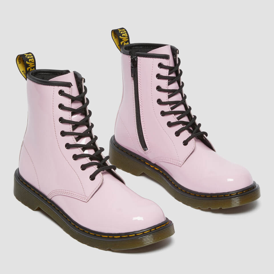 Dr. Martens Youth 1460 Patent Lamper Boots - Pale Pink