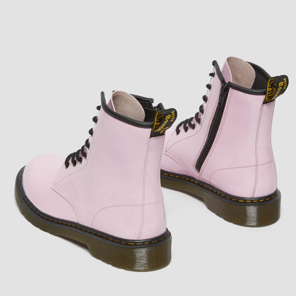 Dr. Martens Youth 1460 Patent Lamper Boots - Pale Pink