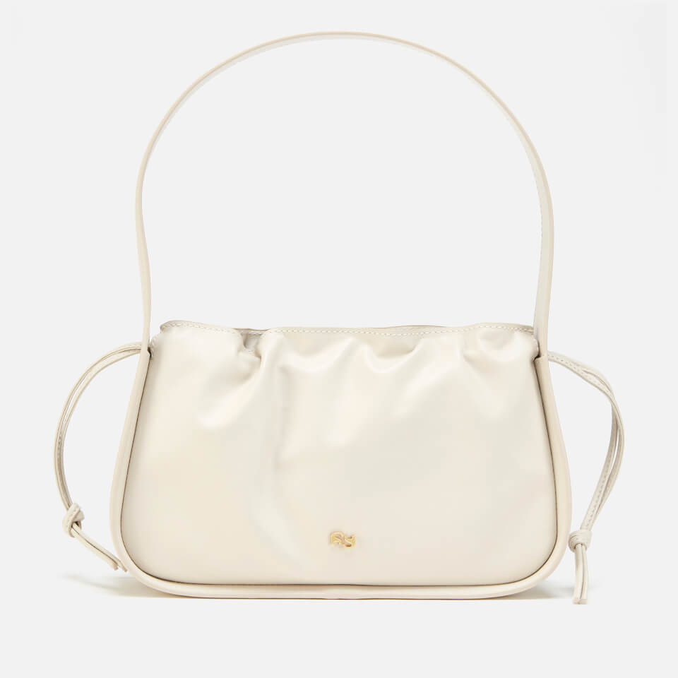 ◆SATUR◆ Scrunch Medium Shoulder Bag Cream SA245UAB04CR Yuzefi Women's Scrunch Shoulder Bag - Off White | Coggles