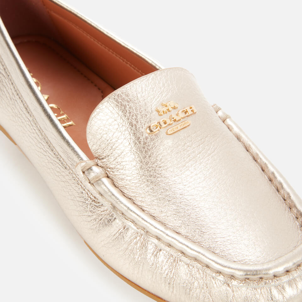 Coach gold loafers new arrivals