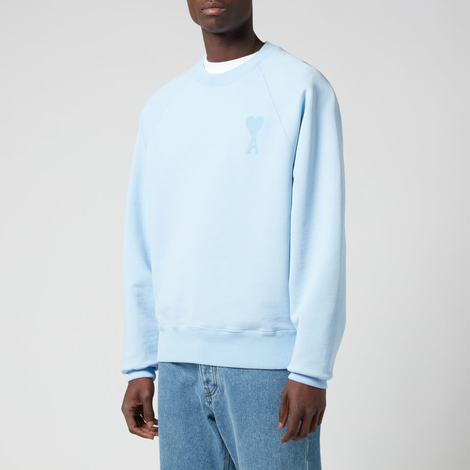 関税込★アミ★AMI★de Coeur Tone-On-Tone Sweatshirt Sky Blue 関税込☆アミ☆AMI☆de Coeur Tone-On-Tone Sweatshirt Sky Blue