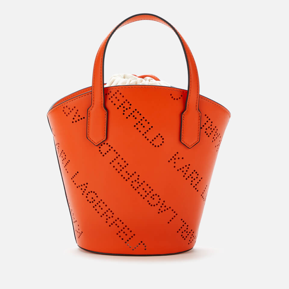 KARL LAGERFELD Women's K/Punched Logo Small Tote Bag - Royal Orange