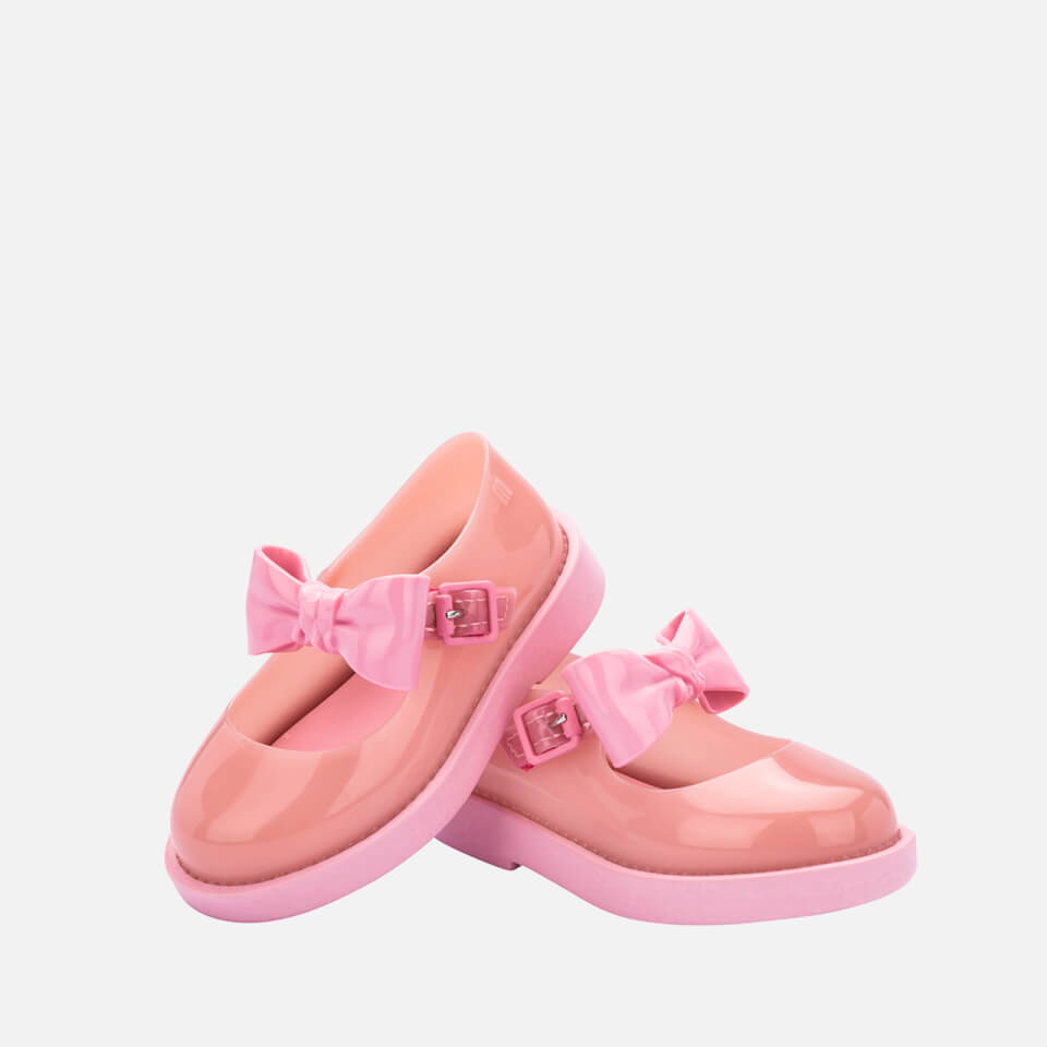 Mini Melissa Girls' Lola Bow Ballet Flat Sandals - Pink