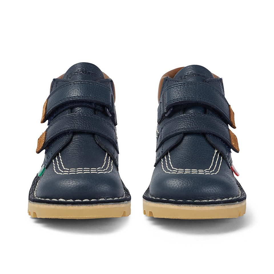 Infant Boys Kick Hi Roll Leather Navy