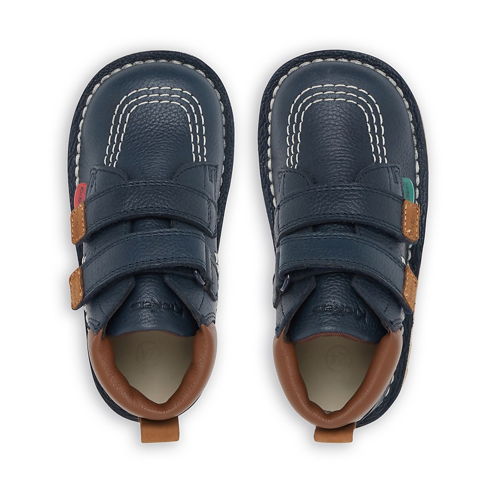 Infant Boys Kick Hi Roll Leather Navy