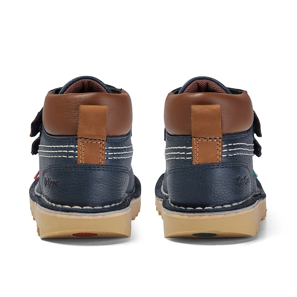 Infant Boys Kick Hi Roll Leather Navy